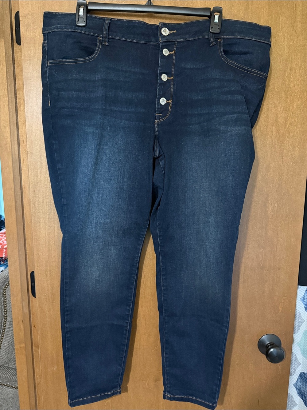 NWOT Dark Blue High-Rise Button-Fly Women's Jeans